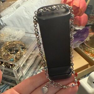 Silver Heart Charm ankle Bracelet